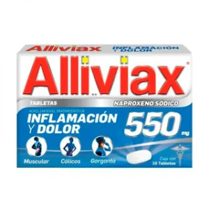 Alliviax Desinflamatorio 550 mg caja con 10 tab