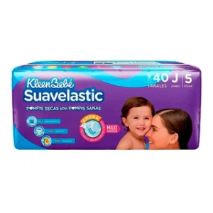 Pañales Suavelastic Max KleenBebé Talla Jumbo Etapa 5, 40 piezas