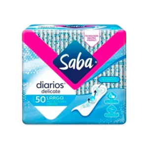 Protectores diarios Saba Delicate largo 50 pzas