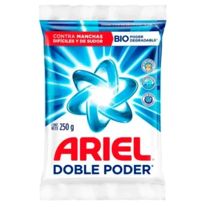 Detergente en Polvo para Ropa Ariel Doble Poder 250 gr
